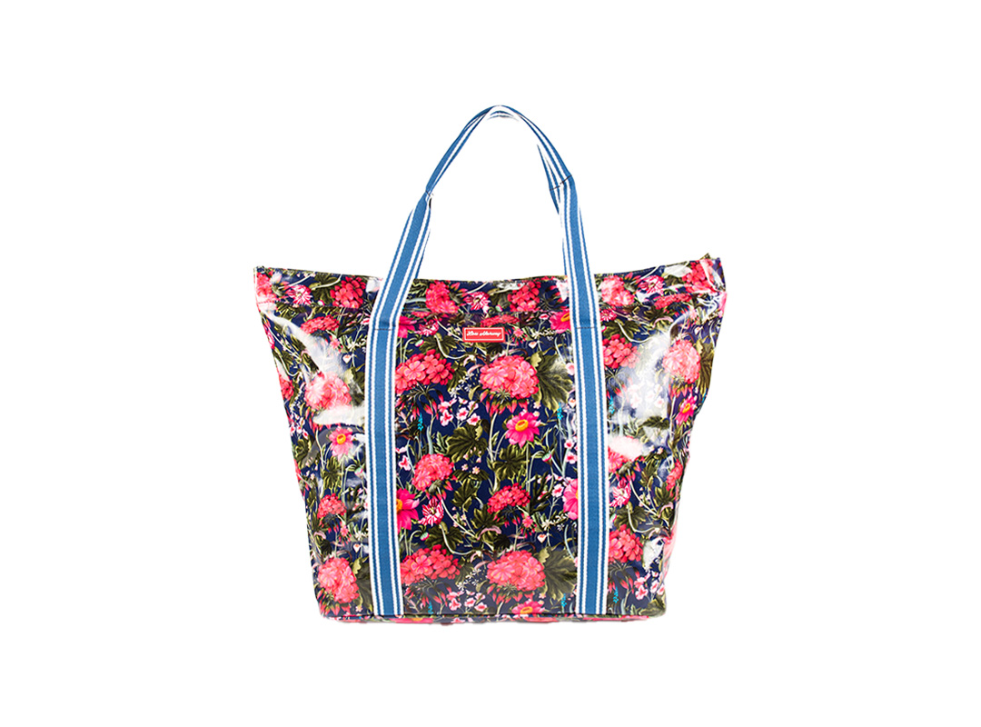 Ero Floral Navy Big Beach Bag Kickin Kickshaws